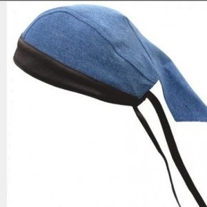 New Demin Bandana with lether ties